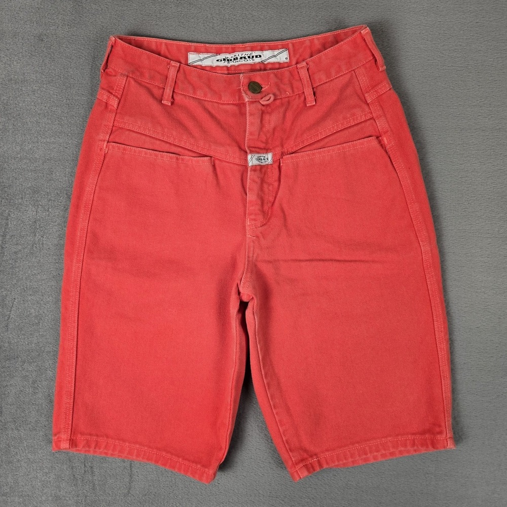 Marithe Francois Girbaud Coral Red Jean Shorts